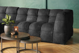 KAWOLA Sofa ROSARIO Ecksofa Velvet anthrazit