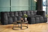 KAWOLA Sofa ROSARIO Ecksofa Velvet anthrazit