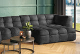 KAWOLA Sofa ROSARIO Ecksofa Velvet anthrazit