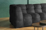 KAWOLA Sofa ROSARIO Ecksofa Velvet anthrazit