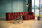 KAWOLA Sofa ROSARIO Ecksofa Velvet bordeaux, Rechts