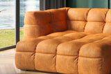 KAWOLA Sofa ROSARIO Ecksofa Velvet gold