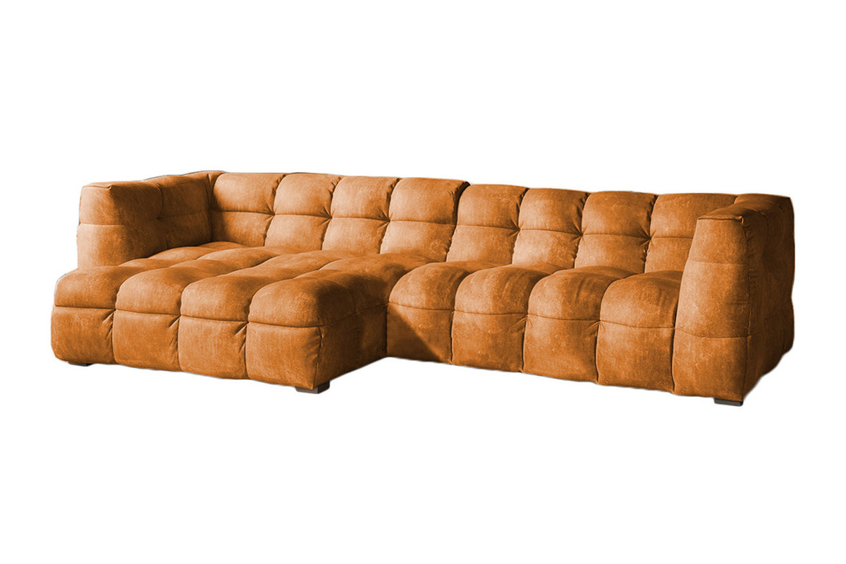 KAWOLA Sofa ROSARIO Ecksofa Velvet gold