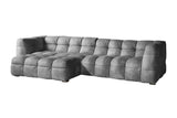 KAWOLA Sofa ROSARIO Ecksofa Velvet hellgrau