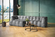 KAWOLA Sofa ROSARIO Ecksofa Velvet hellgrau, Links