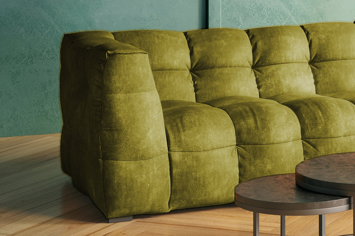 KAWOLA Sofa ROSARIO Ecksofa Velvet moosgrün