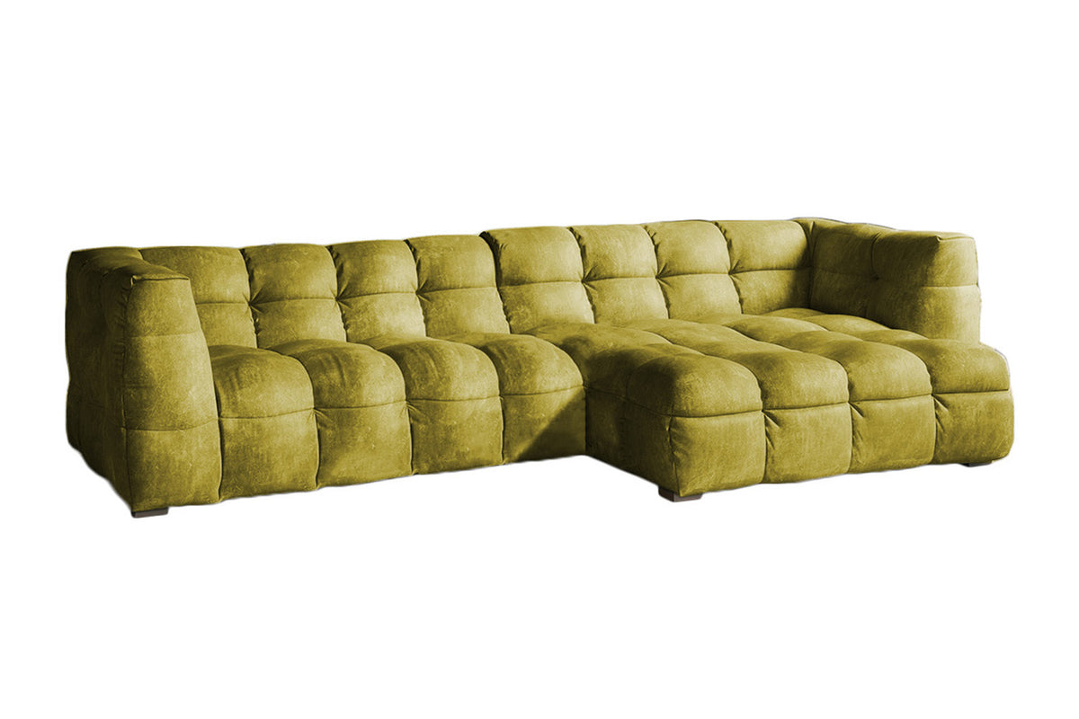 KAWOLA Sofa ROSARIO Ecksofa Velvet moosgrün