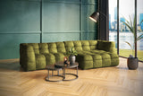 KAWOLA Sofa ROSARIO Ecksofa Velvet moosgrün, Rechts