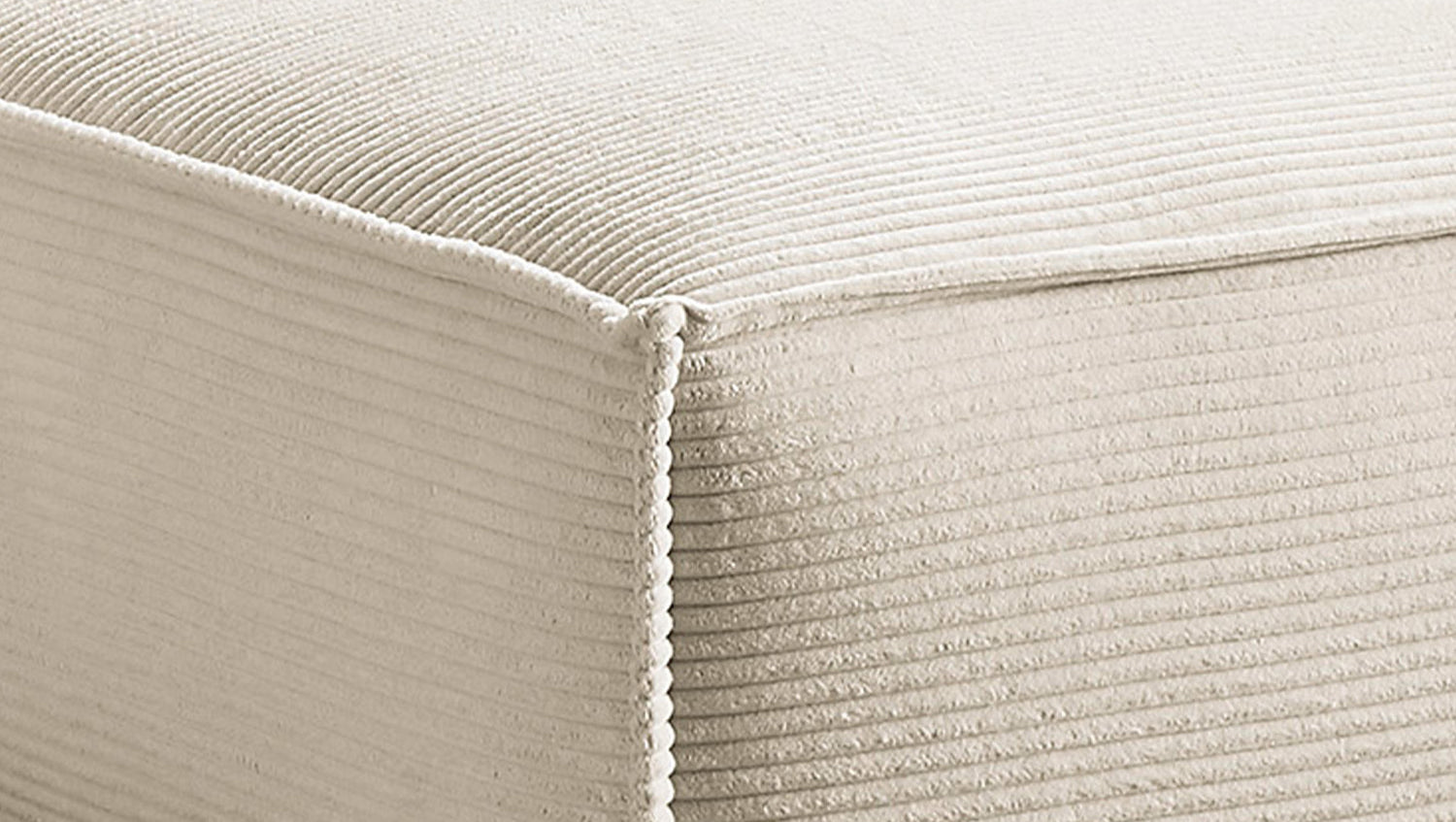 KAWOLA Sofa SAMU Ecksofa Cord cremeweiß