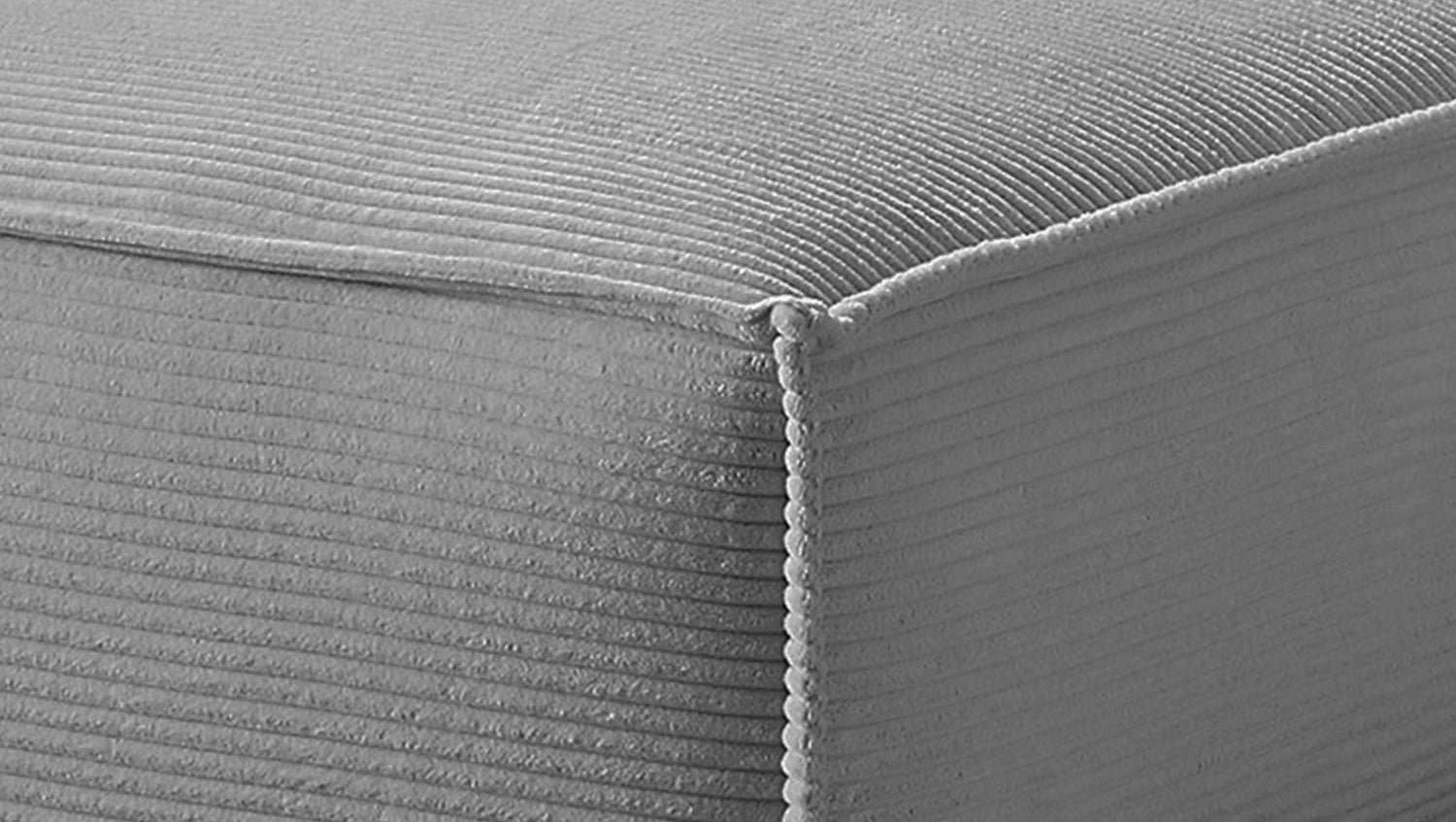 KAWOLA Sofa SAMU Ecksofa Cord grau