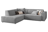KAWOLA Sofa SAMU Ecksofa Cord grau