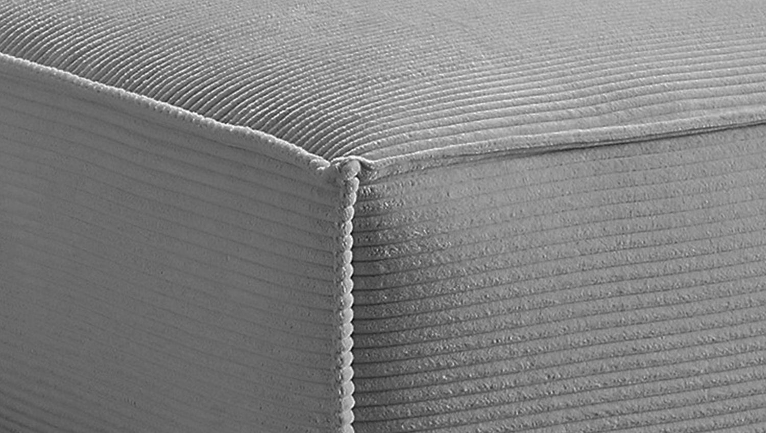 KAWOLA Sofa SAMU Ecksofa Cord grau