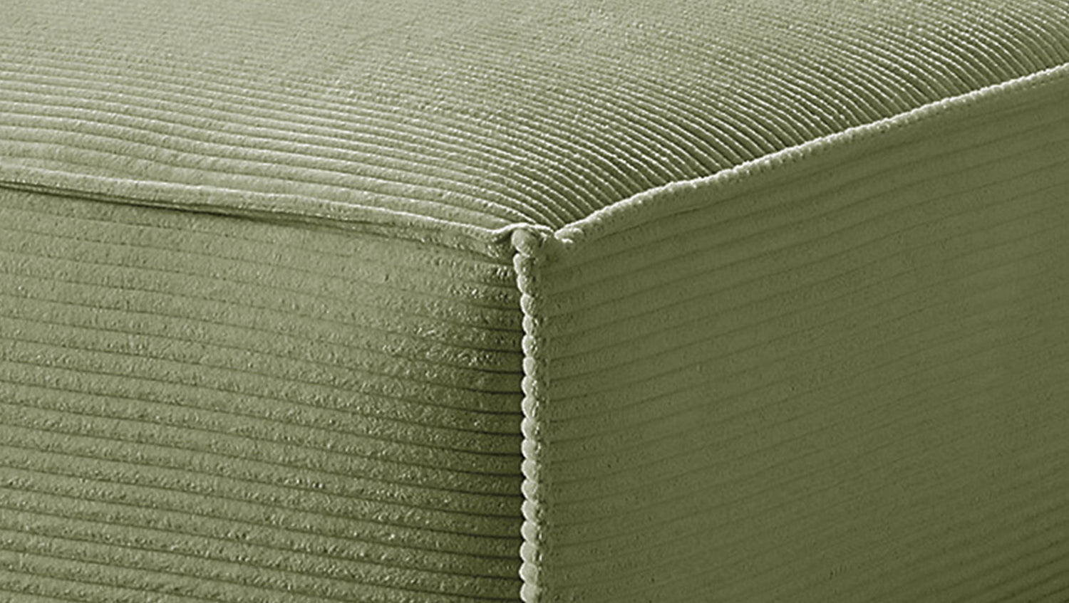 KAWOLA Sofa SAMU Ecksofa Cord olivgrün