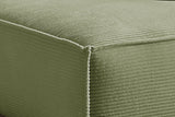 KAWOLA Sofa SAMU Ecksofa Cord olivgrün
