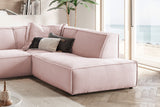 KAWOLA Sofa SAMU Ecksofa Cord rosa