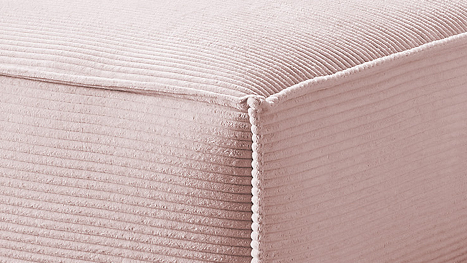 KAWOLA Sofa SAMU Ecksofa Cord rosa