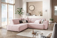KAWOLA Sofa SAMU Ecksofa Cord rosa, Links