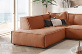 KAWOLA Sofa SAMU Ecksofa Cord rost