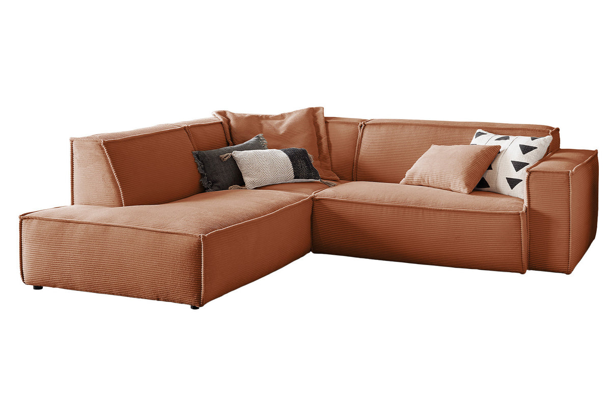 KAWOLA Sofa SAMU Ecksofa Cord rost
