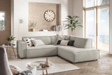 KAWOLA Sofa SAMU Ecksofa Cord steingrau, Rechts