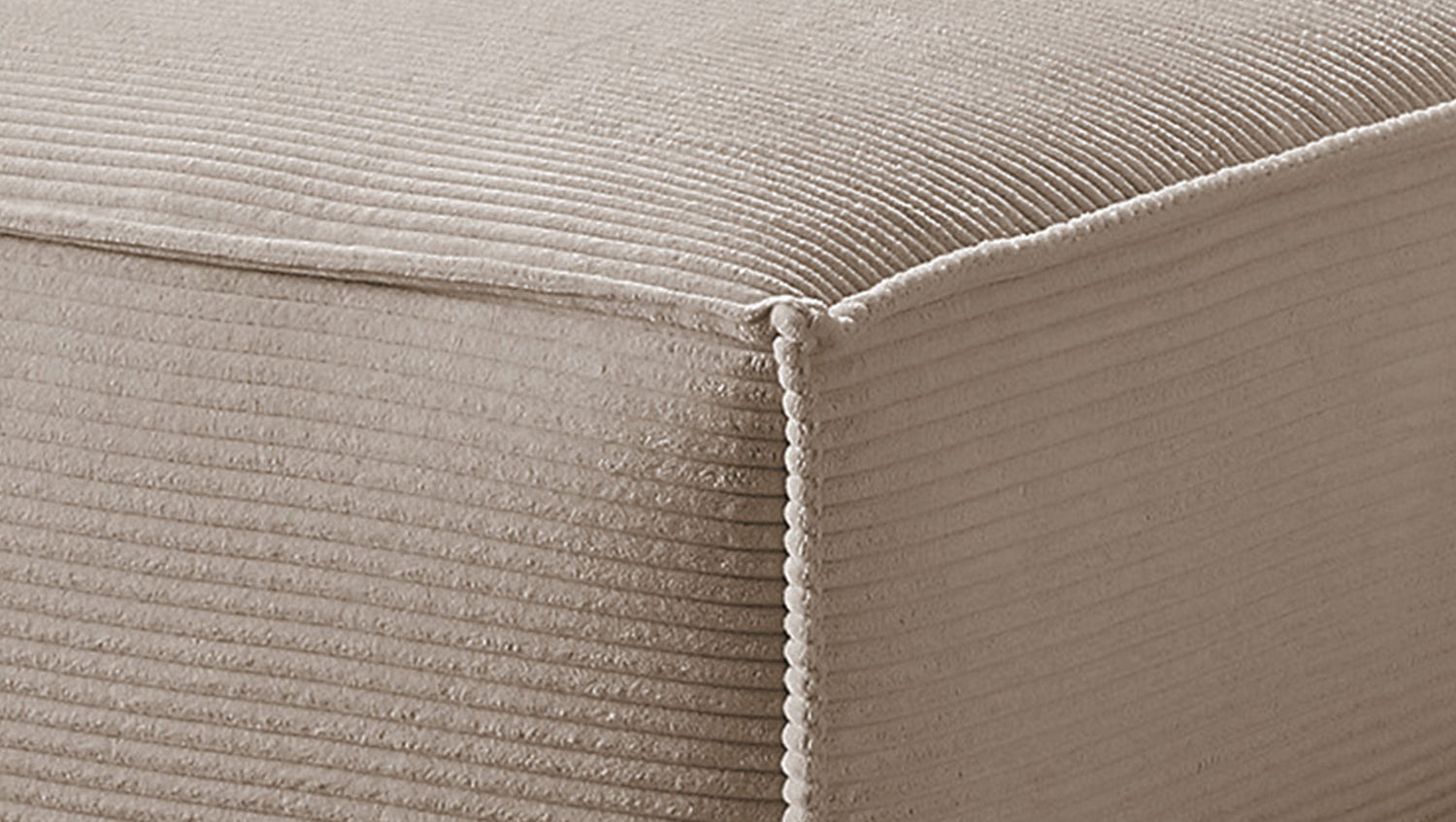 KAWOLA Sofa SAMU Ecksofa Cord taupe