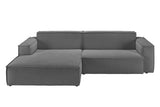 KAWOLA Sofa SAMU Ecksofa Feincord anthrazit