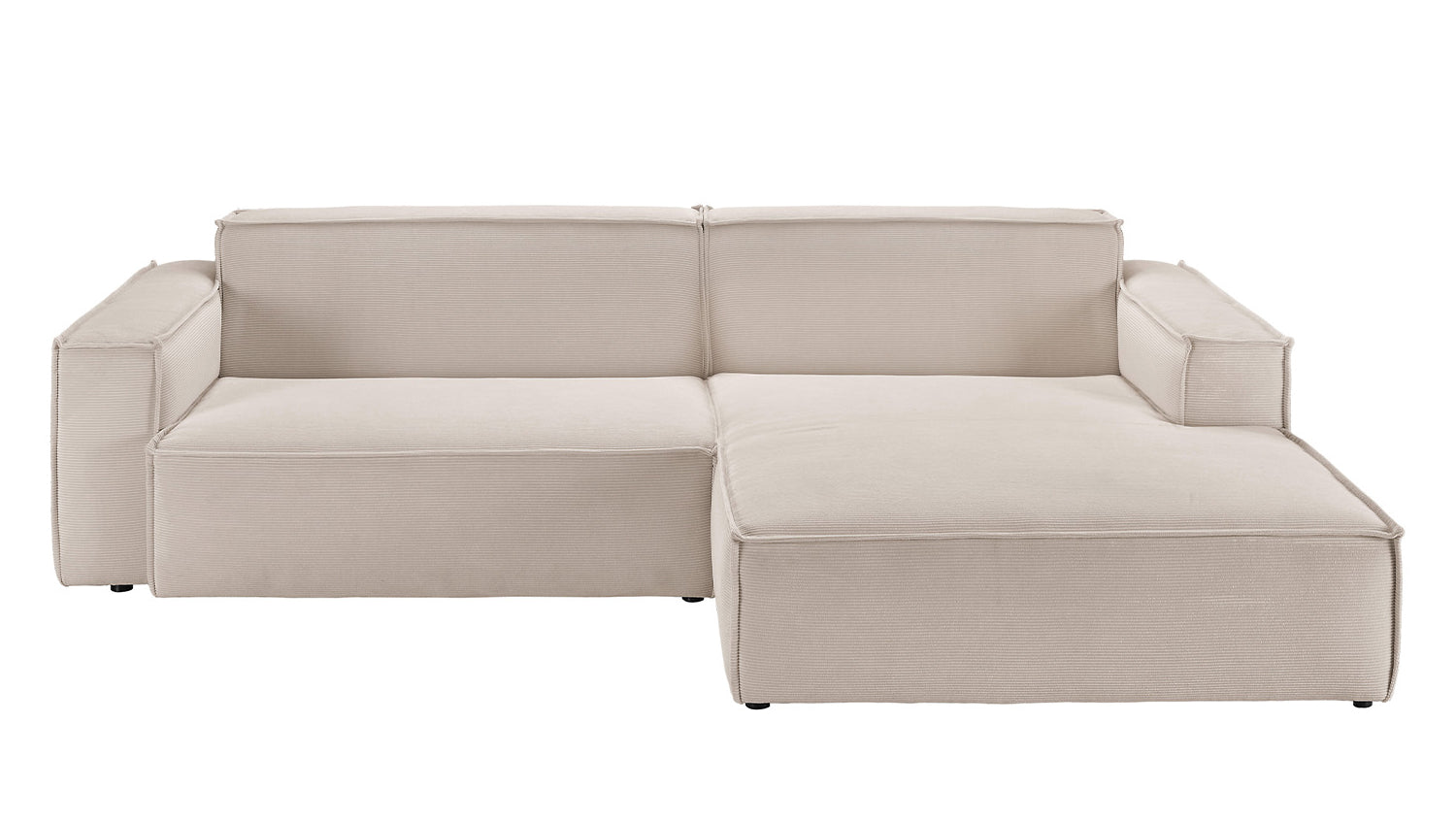 KAWOLA Sofa SAMU Ecksofa Feincord beige