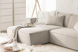 KAWOLA Sofa SAMU Ecksofa Feincord beige
