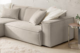 KAWOLA Sofa SAMU Ecksofa Feincord beige