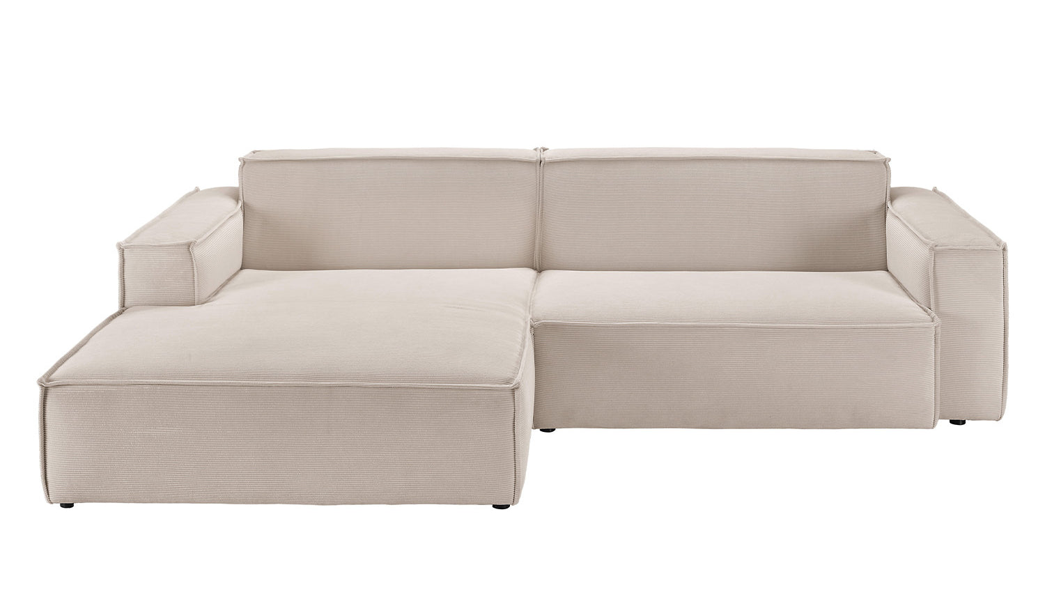 KAWOLA Sofa SAMU Ecksofa Feincord beige