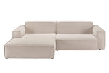 KAWOLA Sofa SAMU Ecksofa Feincord beige