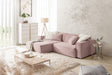 KAWOLA Sofa SAMU Ecksofa Feincord rosa, Links