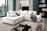 KAWOLA Sofa SAMU Ecksofa Stoff beige, Links