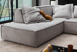 KAWOLA Sofa SAMU Ecksofa Stoff silber