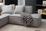 KAWOLA Sofa SAMU Ecksofa Stoff silber