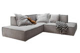 KAWOLA Sofa SAMU Ecksofa Stoff silber