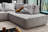 KAWOLA Sofa SAMU Ecksofa Stoff silber