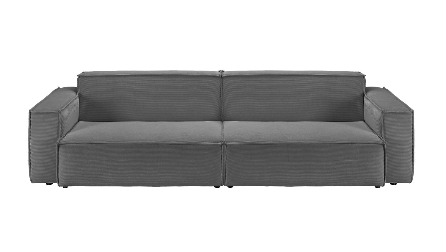 KAWOLA Sofa SAMU Feincord anthrazit, 2-Sitzer
