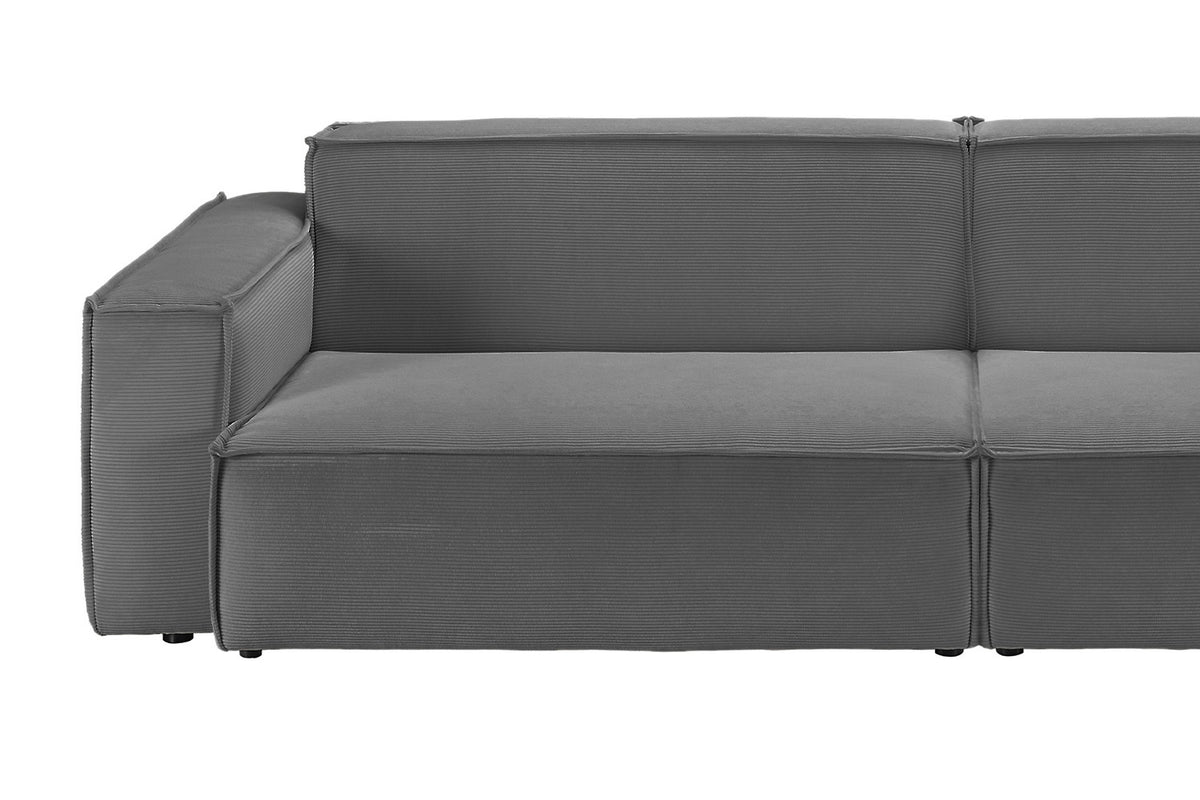 KAWOLA Sofa SAMU Feincord anthrazit