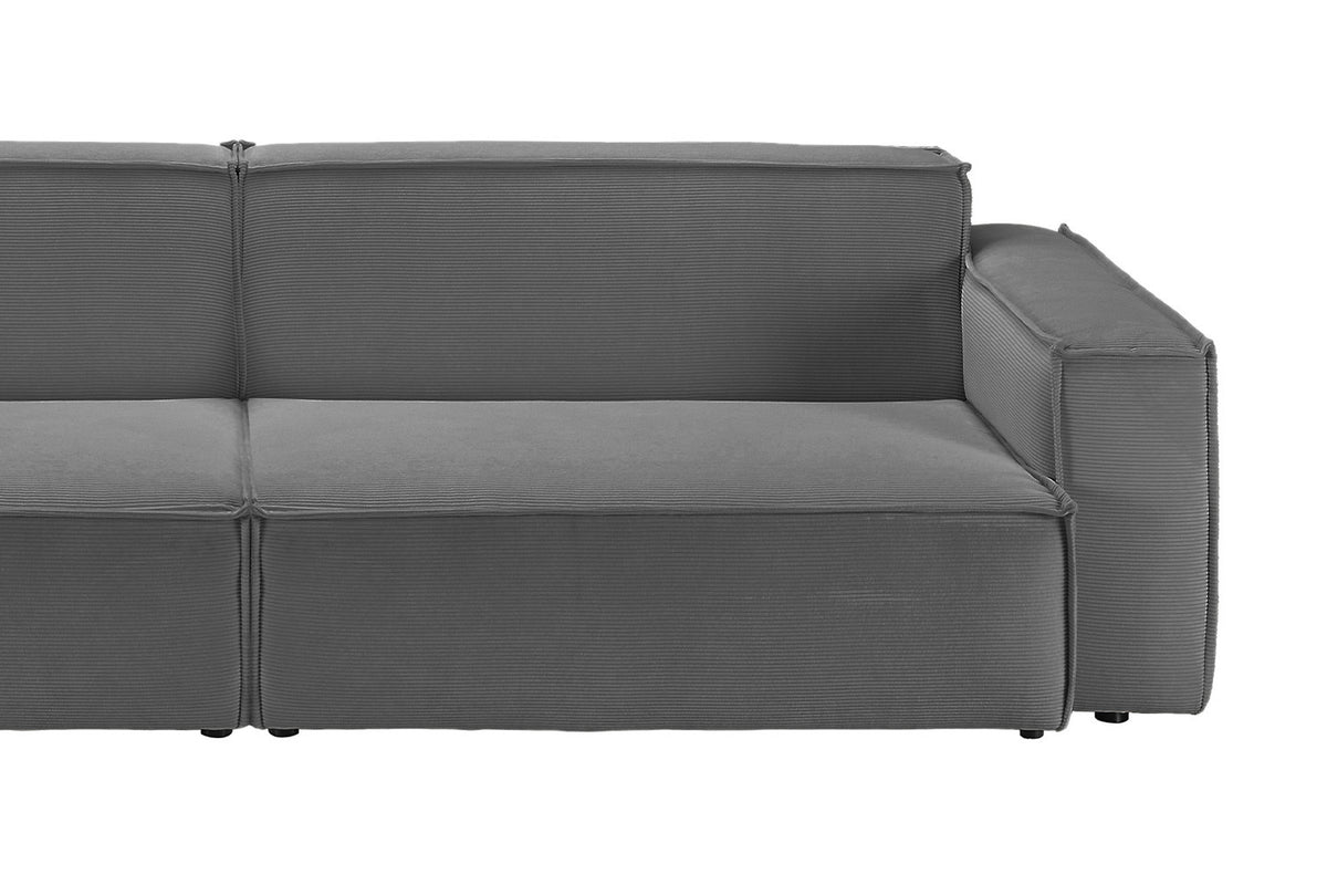 KAWOLA Sofa SAMU Feincord anthrazit