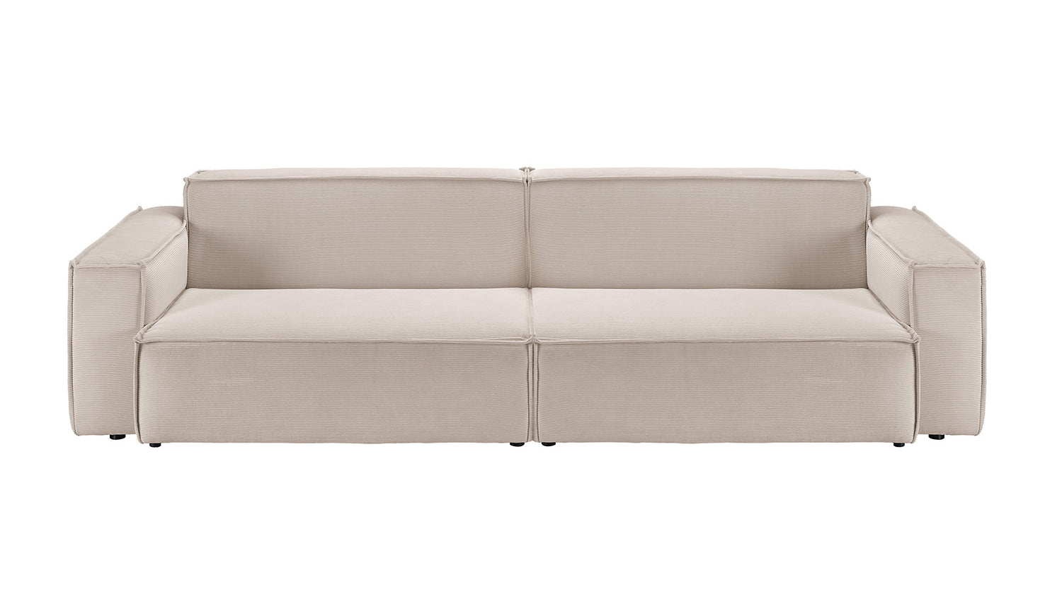 KAWOLA Sofa SAMU Feincord beige, 2-Sitzer