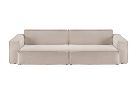 KAWOLA Sofa SAMU Feincord beige, 3-Sitzer