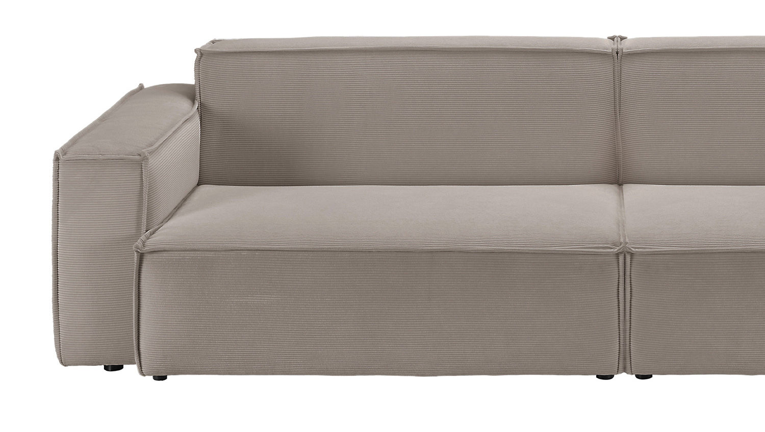 KAWOLA Sofa SAMU Feincord grau