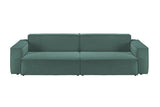 KAWOLA Sofa SAMU Feincord grün, 2-Sitzer
