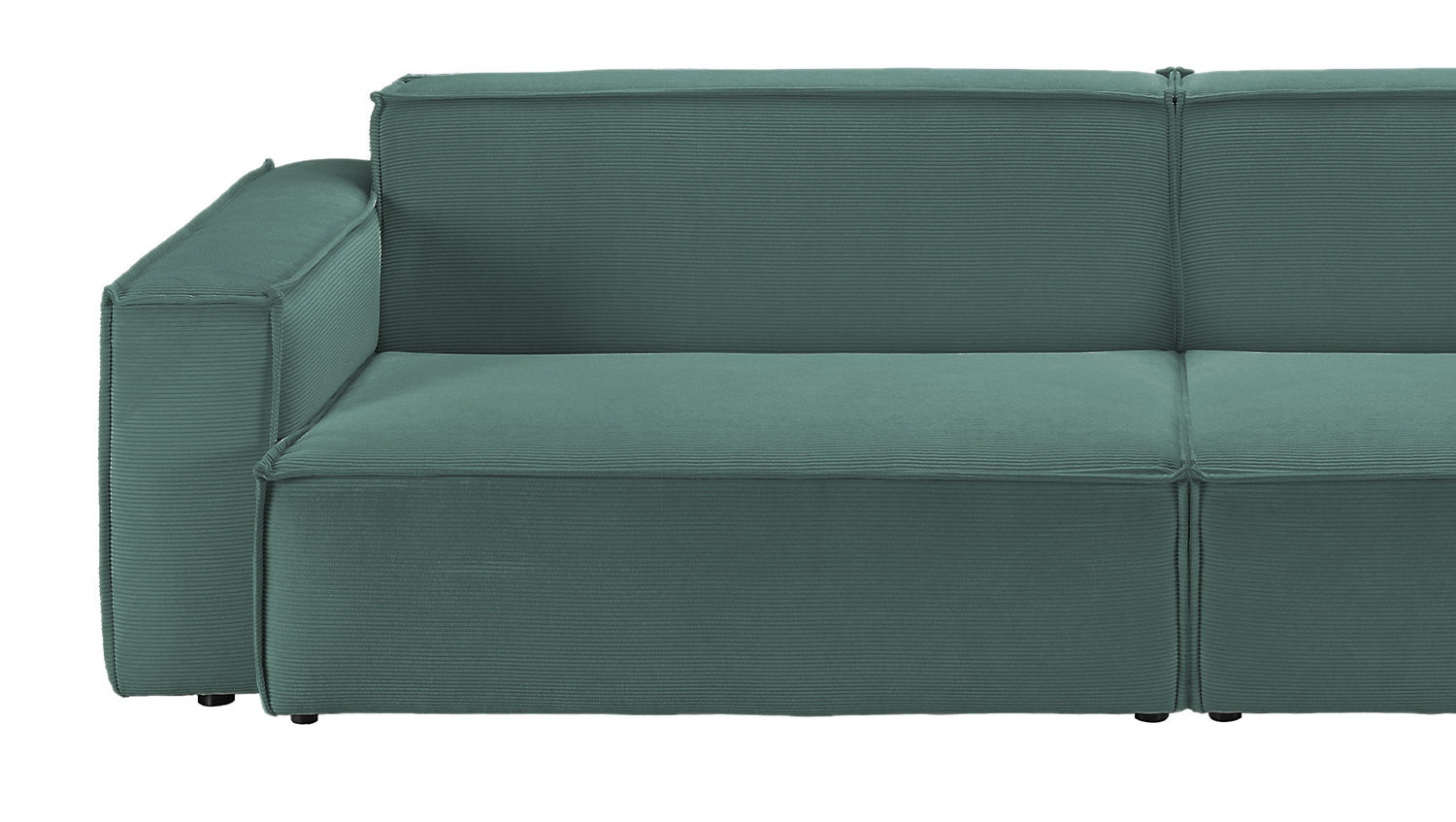 KAWOLA Sofa SAMU Feincord grün