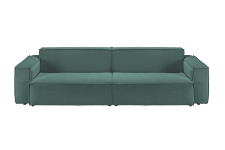 KAWOLA Sofa SAMU Feincord grün, 3-Sitzer