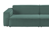 KAWOLA Sofa SAMU Feincord grün