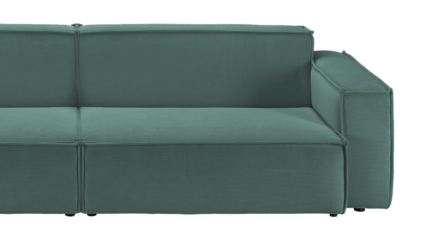 KAWOLA Sofa SAMU Feincord grün