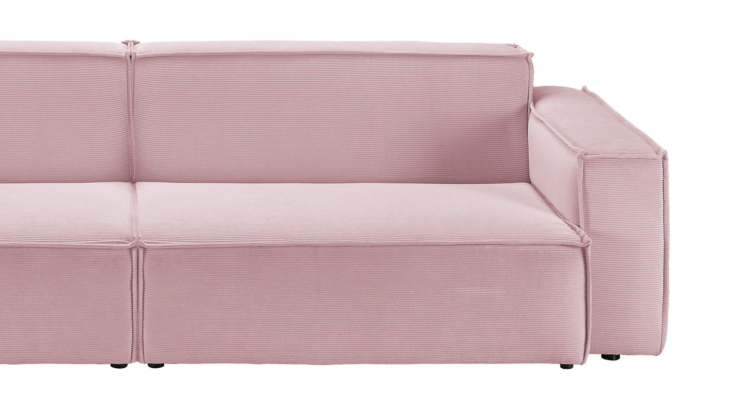 KAWOLA Sofa SAMU Feincord rosa