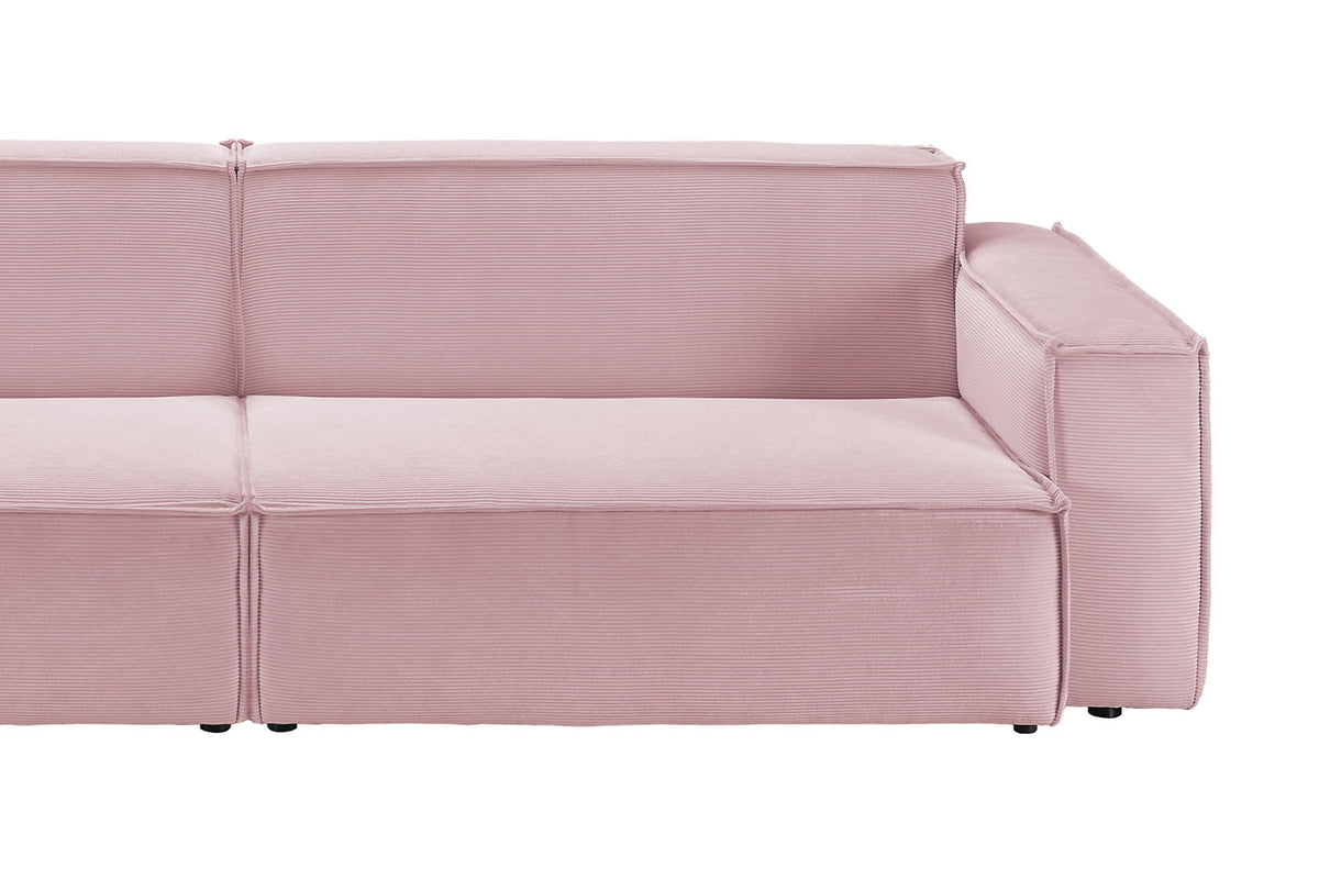 KAWOLA Sofa SAMU Feincord rosa